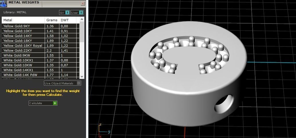 Pendant with the letter C N01858 3D print model_8