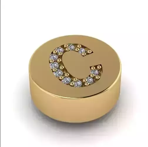 Pendant with the letter C N01858