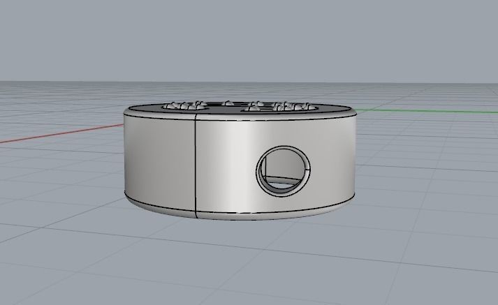 Pendant with the letter C N01858 3D print model_2