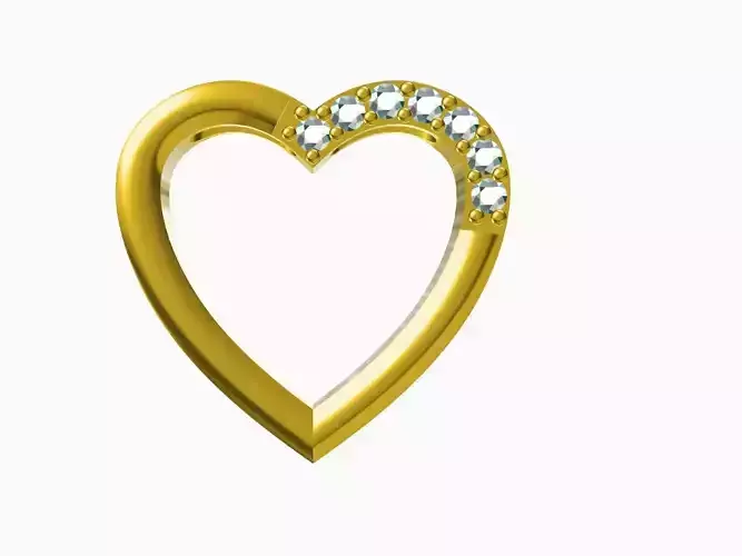 Heart design  diamond  pendant for women 