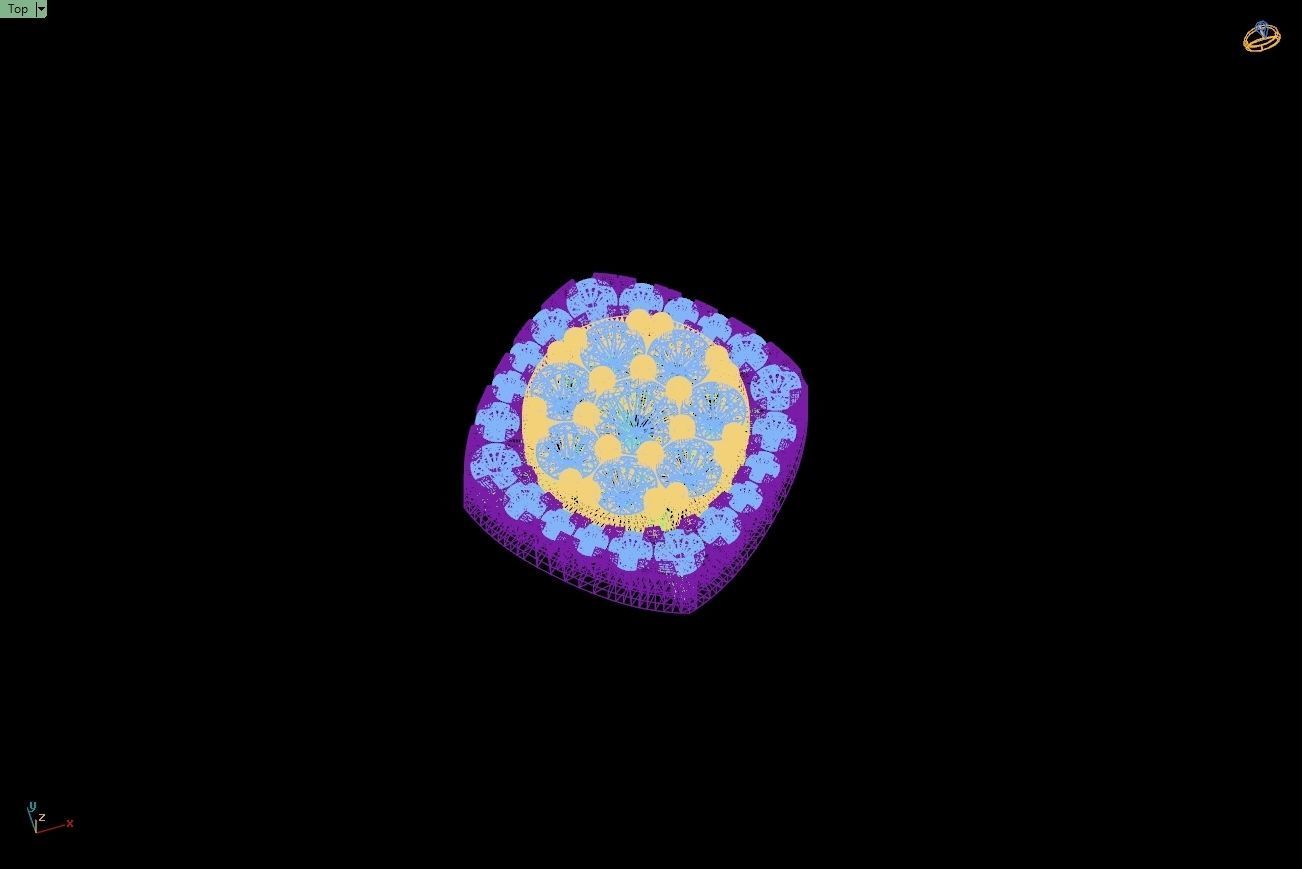 Custom Cushion Square Shape Round Diamond Studs - Earrings 14mm 3D print model_18