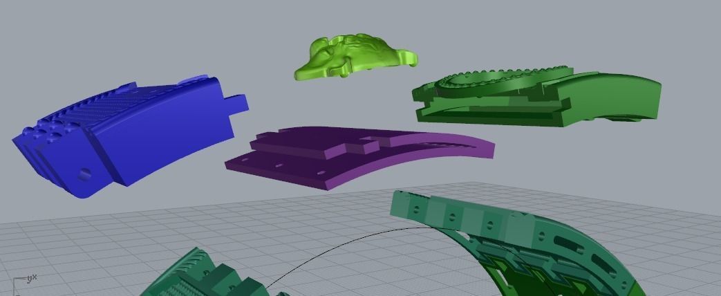 Bracelet lion N01916 3D print model_4