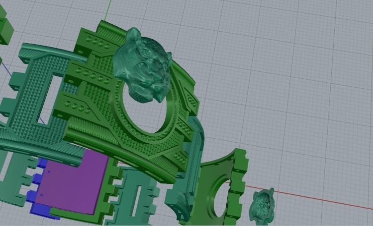 Bracelet lion N01916 3D print model_8