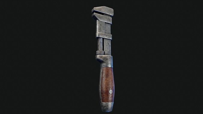Monkey Wrench - Tutorial Included Low-poly 3D model