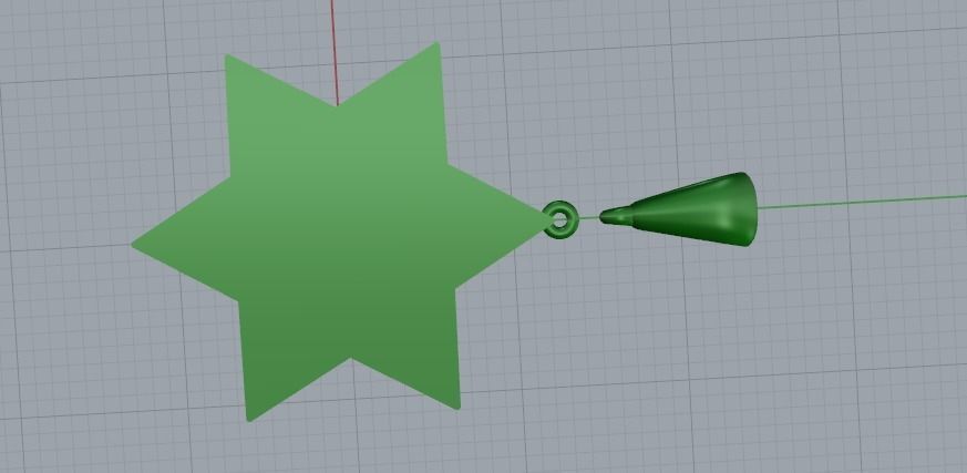 Pendant star N01907 3D print model_4