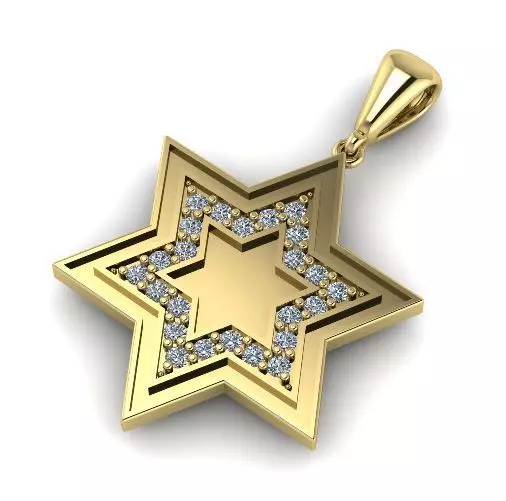 Pendant star N01907 3D print model_0