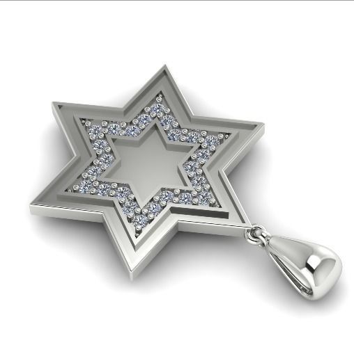 Pendant star N01907 3D print model_1