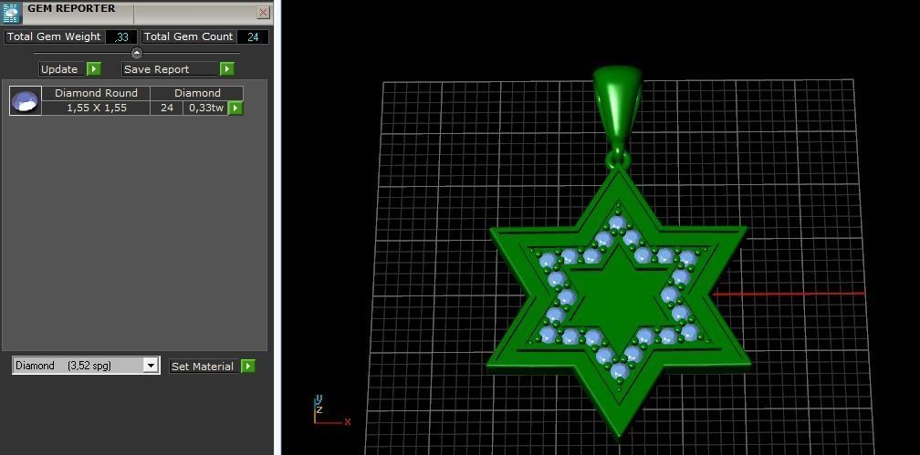 Pendant star N01907 3D print model_8