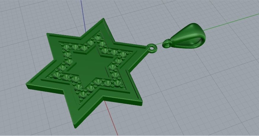 Pendant star N01907 3D print model_2