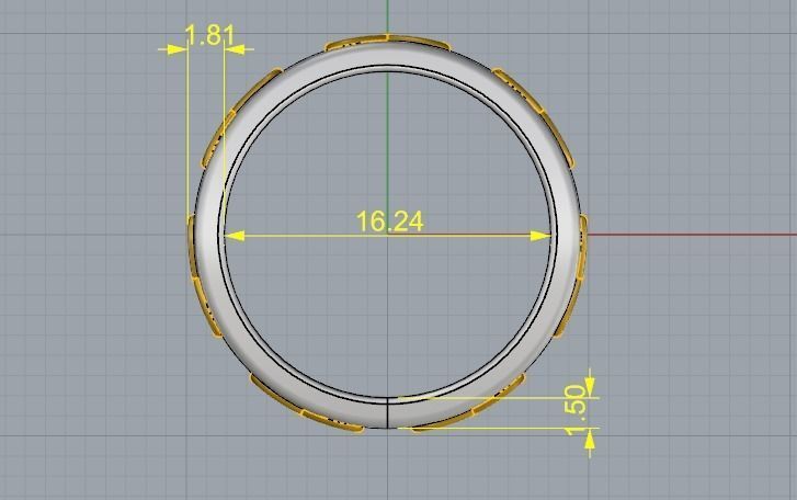 Ring N01905 3D print model_5