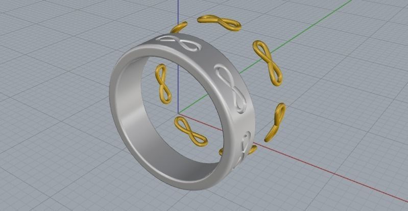 Ring N01905 3D print model_3