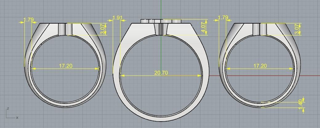 Rings N01904 3D print model_5