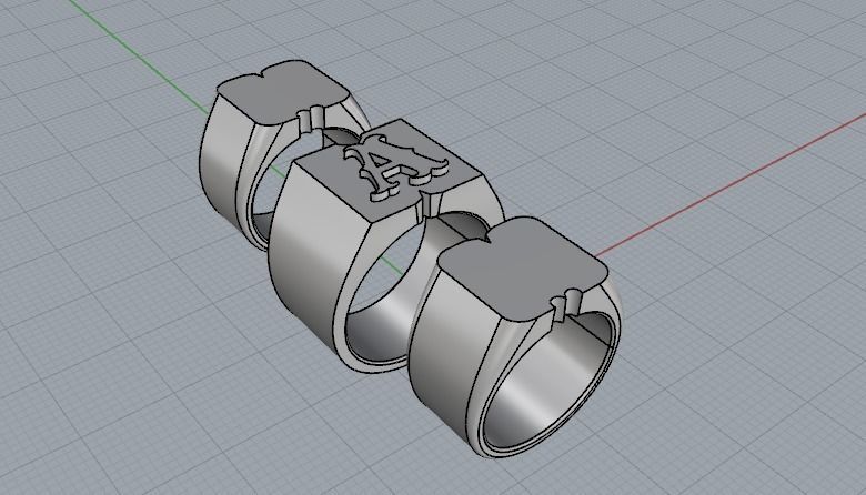 Rings N01904 3D print model_2