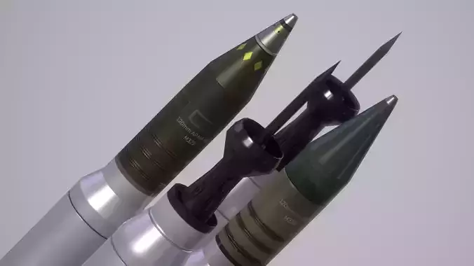 Israel 120MM Shell Series M329 M339 M322 M338 Low-poly 3D model