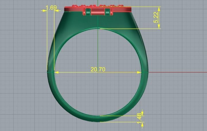 Ring N01901 3D print model_6