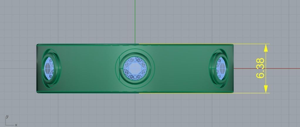 Ring with stones N012197 3D print model_8