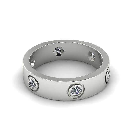 Ring with stones N012185 3D print model_2