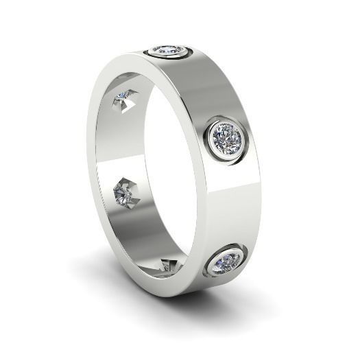 Ring with stones N012176 3D print model_2