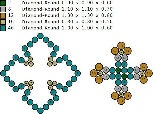 Custom Chrome Hearts Cross w Small Cross Link - Bracelet Link 3D print model_19
