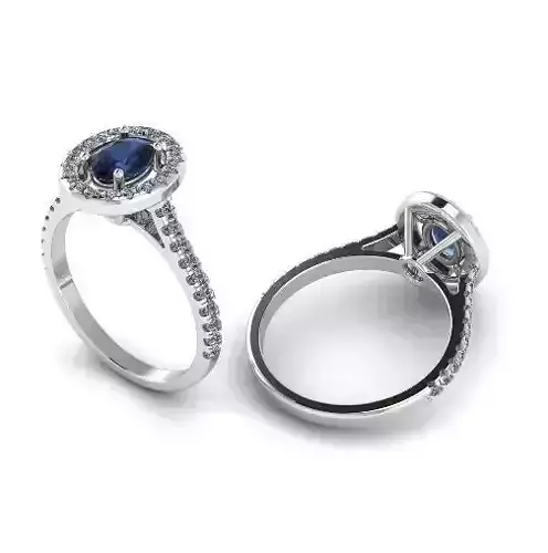 Ring with oval stone N012265