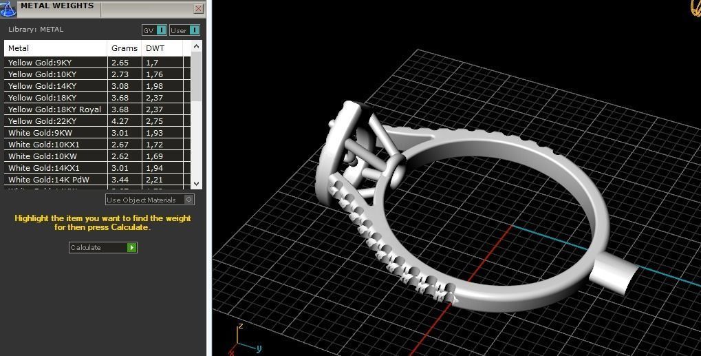 Pear stone ring N012262 3D print model_8