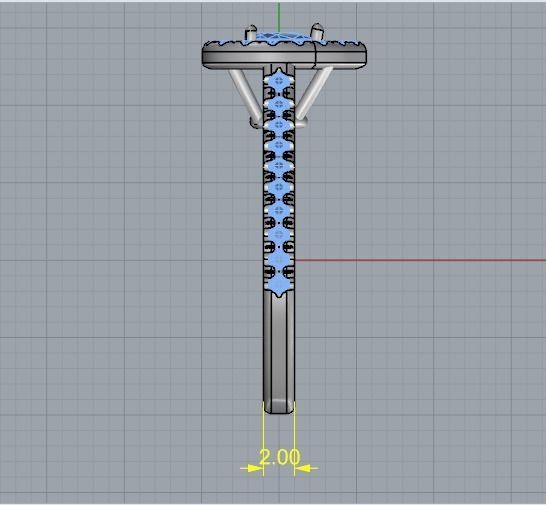 Pear stone ring N012262 3D print model_7