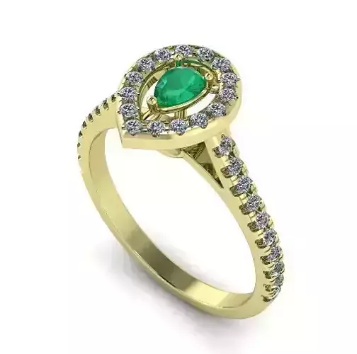 Pear stone ring N012262