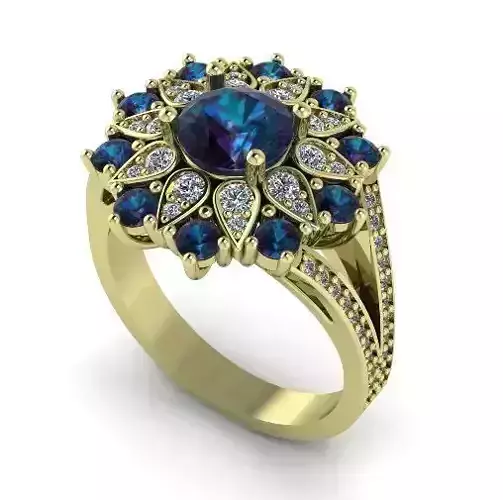 Double halo ring size 7 N012249