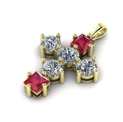 Pendant cross N012233 3D print model_1