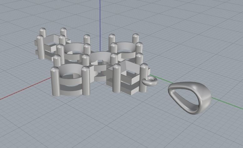 Pendant cross N012233 3D print model_3