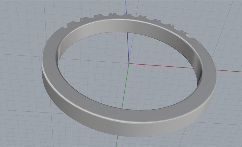 Ring N012226 3D print model_4