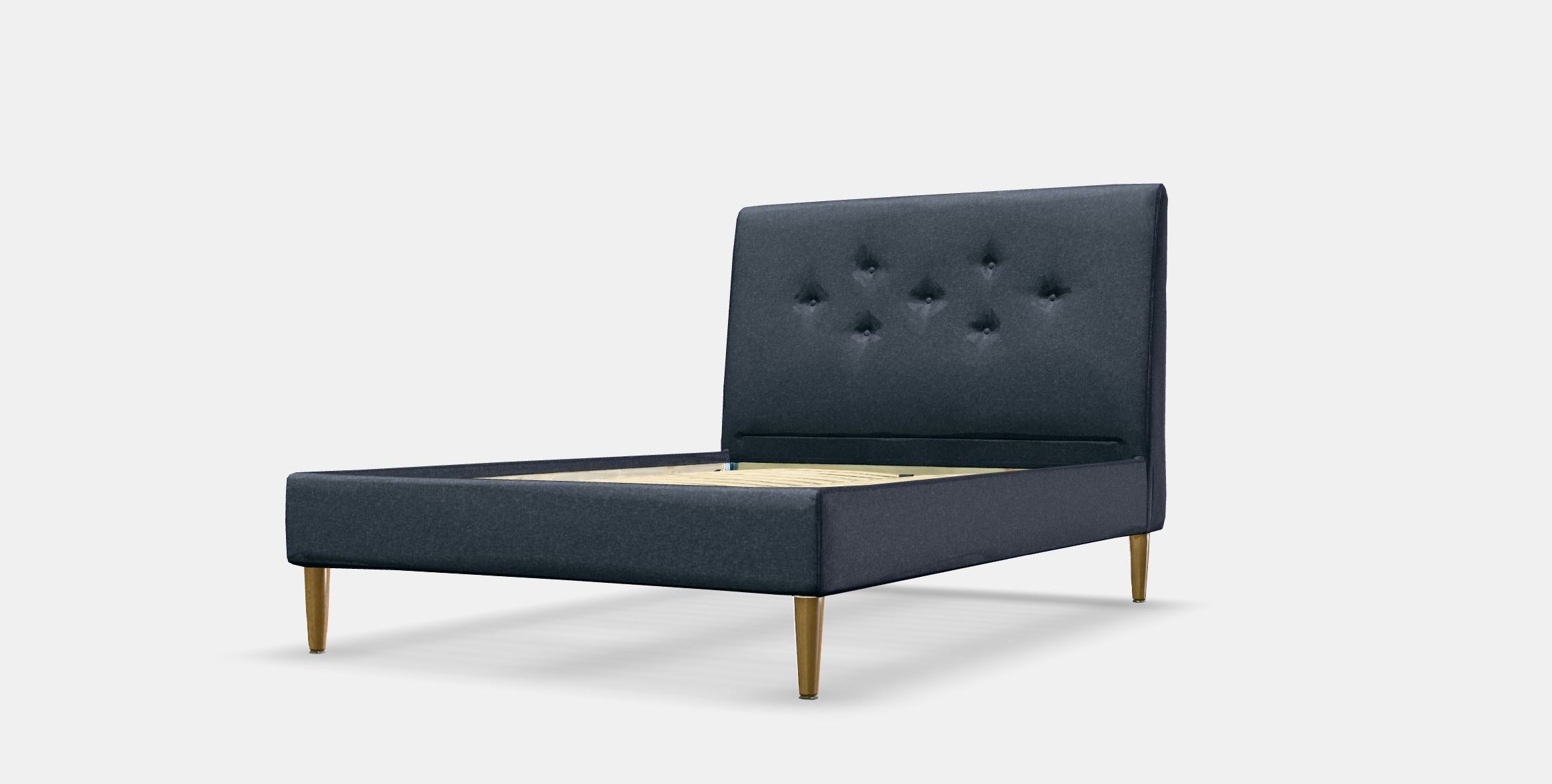 IDANAS Upholstered bed frame Low-poly 3D model_13