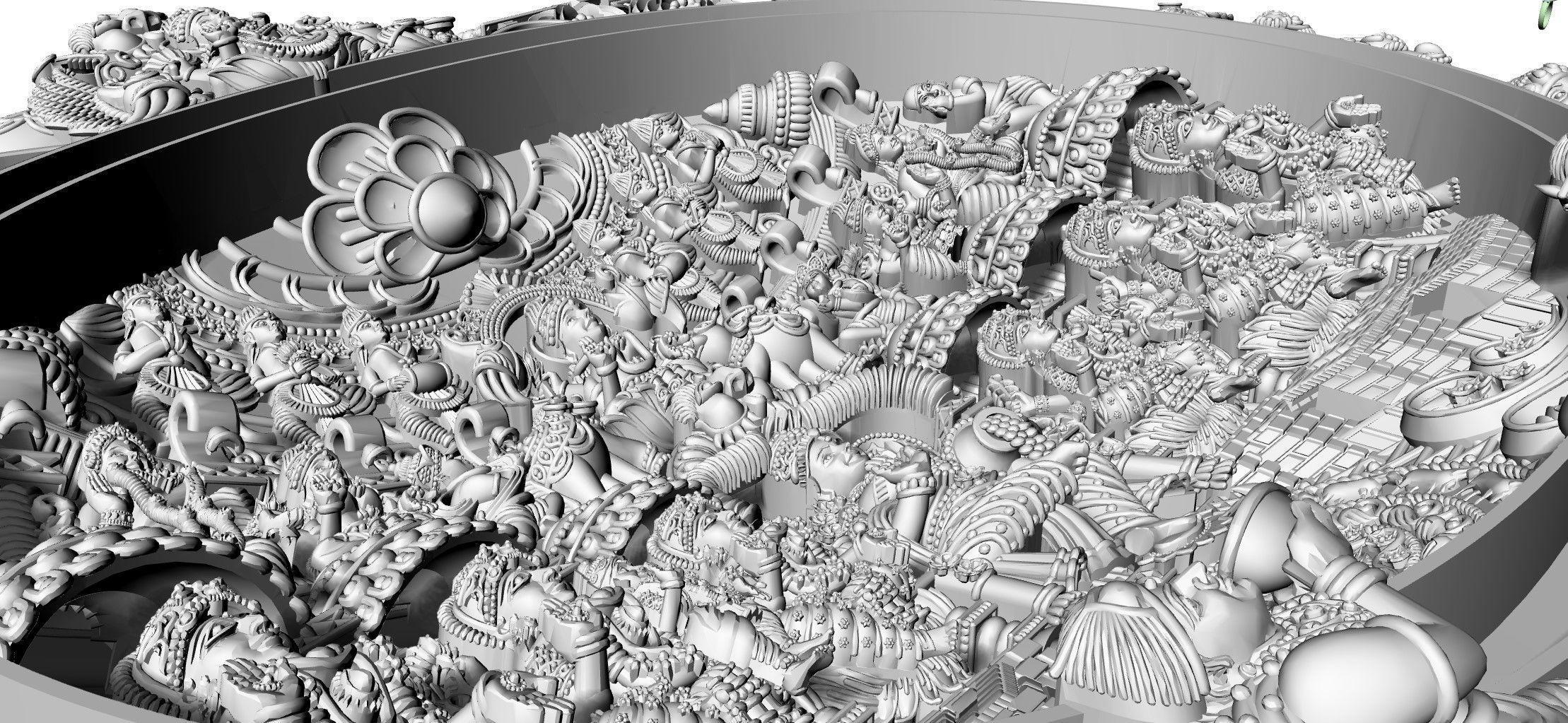 Laxmi Ji Gold Kundan Work Necklace  3D print model_5