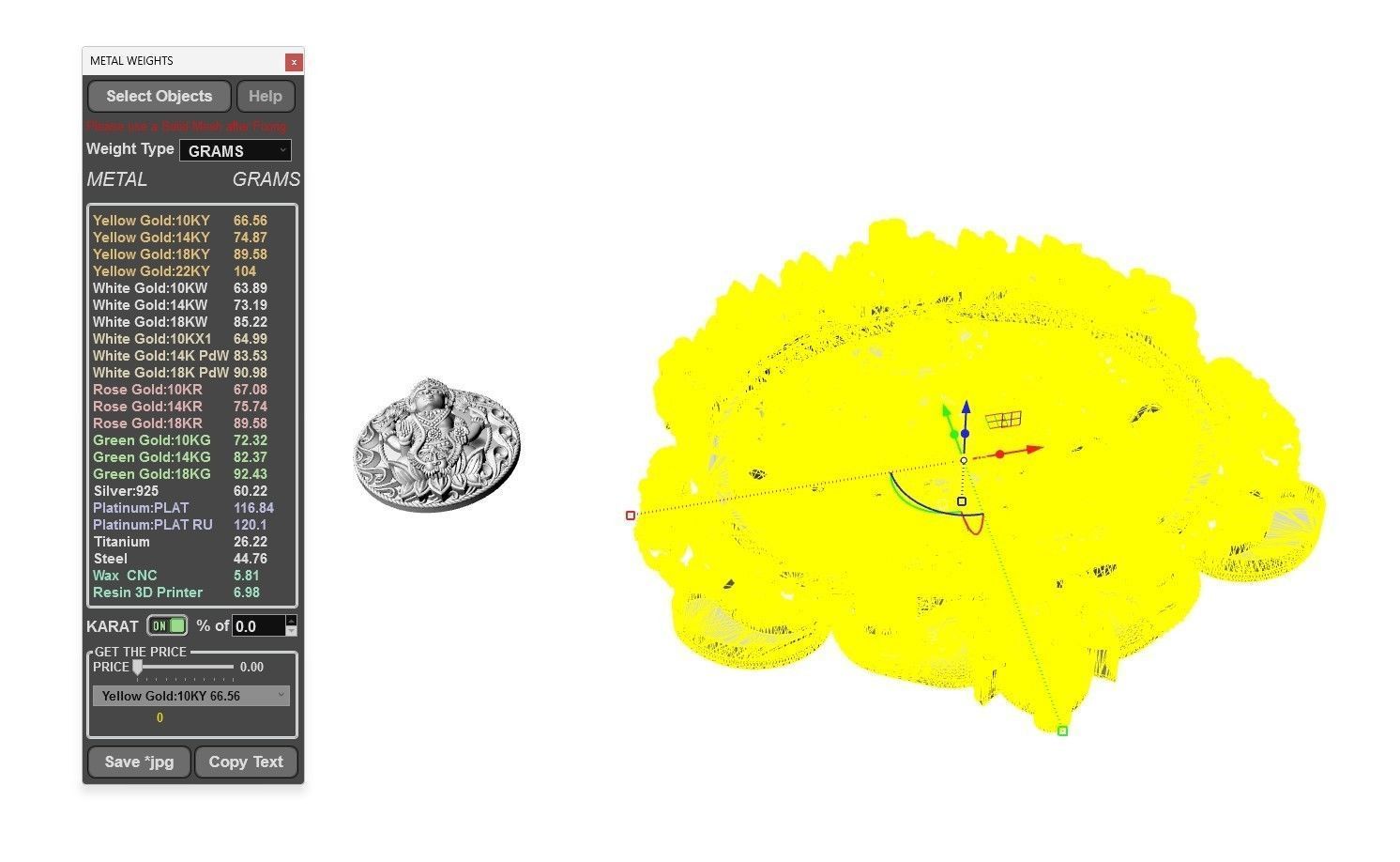 Laxmi Ji Gold Kundan Work Necklace  3D print model_9