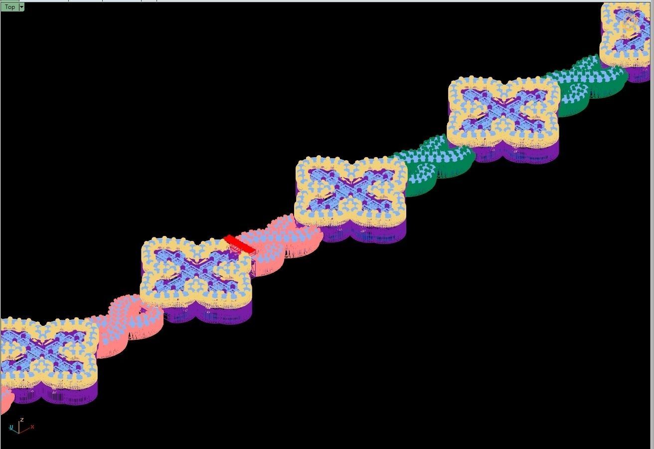 Custom Cathedral Cross Bracelet w Infinity Link Bracelet Link  3D print model_15