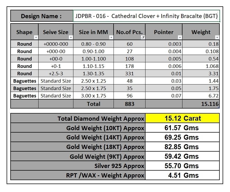 Custom Cathedral Cross Bracelet w Infinity Link Bracelet Link  3D print model_20