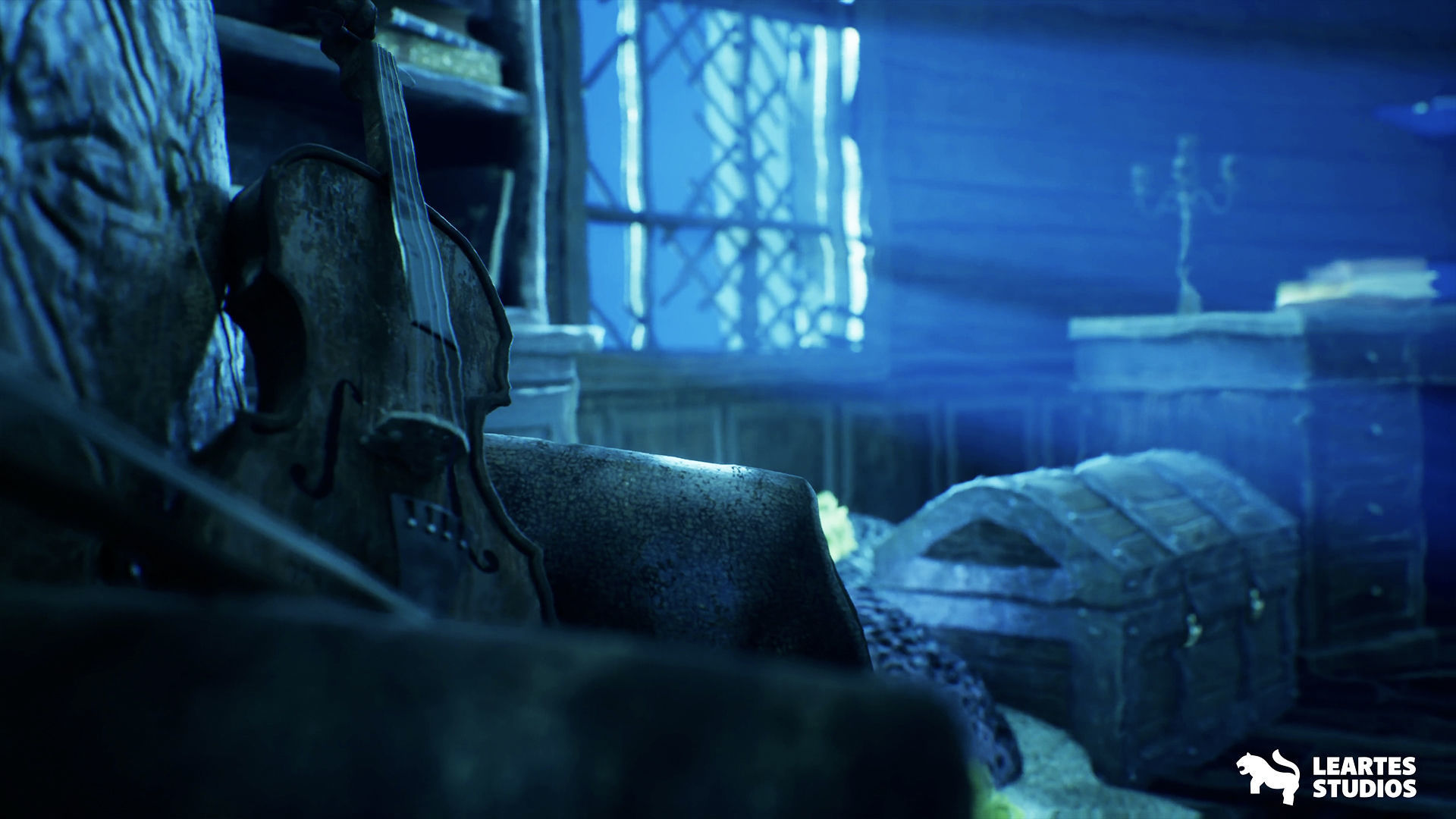 Underwater Sunken Ship Environment Low-poly 3D model_8