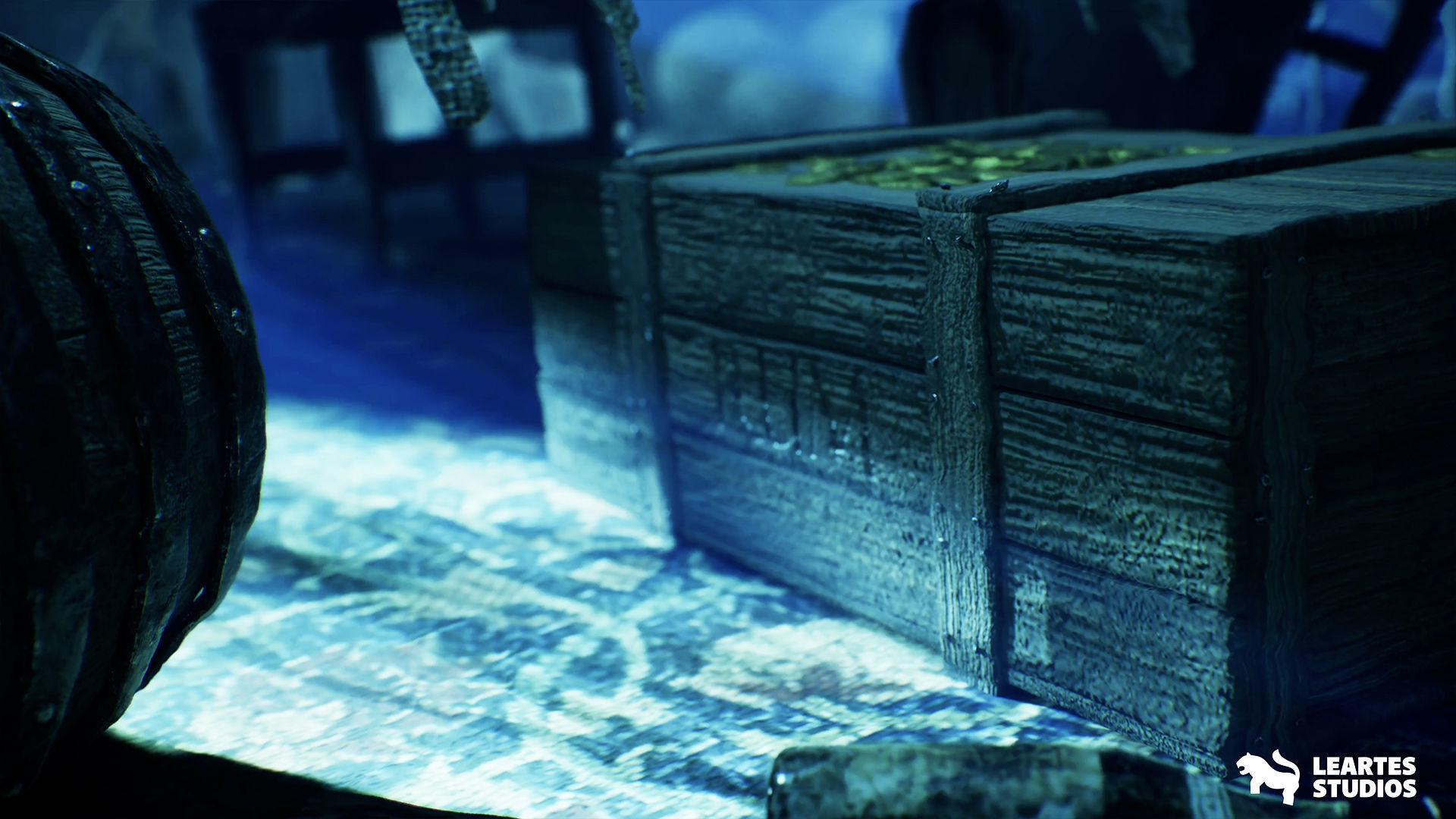 Underwater Sunken Ship Environment Low-poly 3D model_5