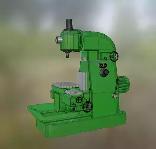 1 to 24 scale Milling Machine ready to be printed 3D print model
