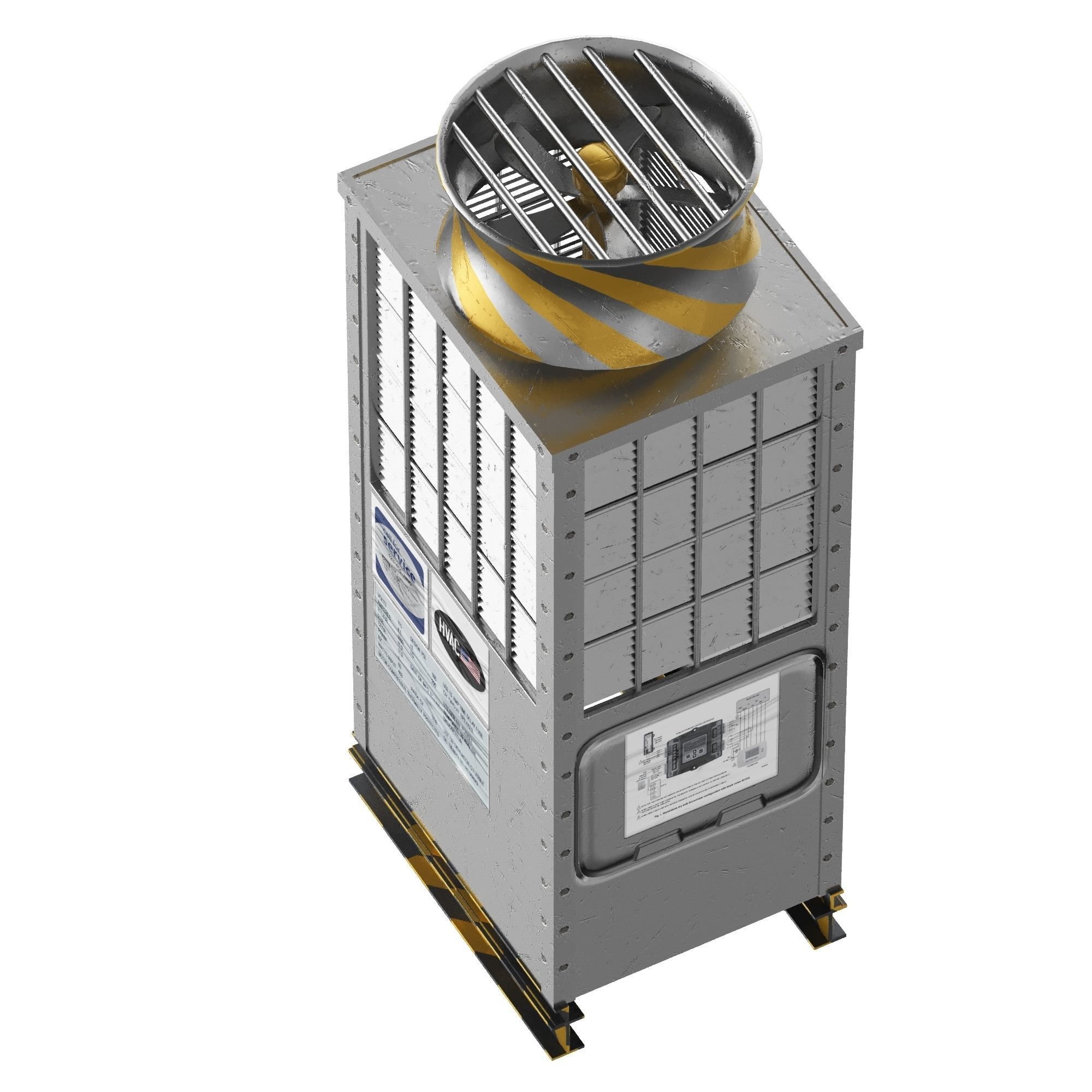 Rooftop Unit Low-poly 3D model_3