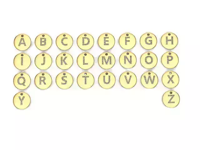 26 letters pendant