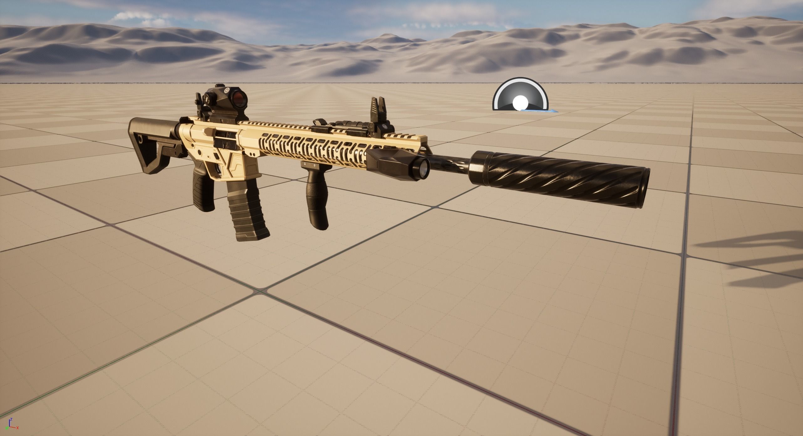 Assault Rifle 1 Low-poly 3D model_10