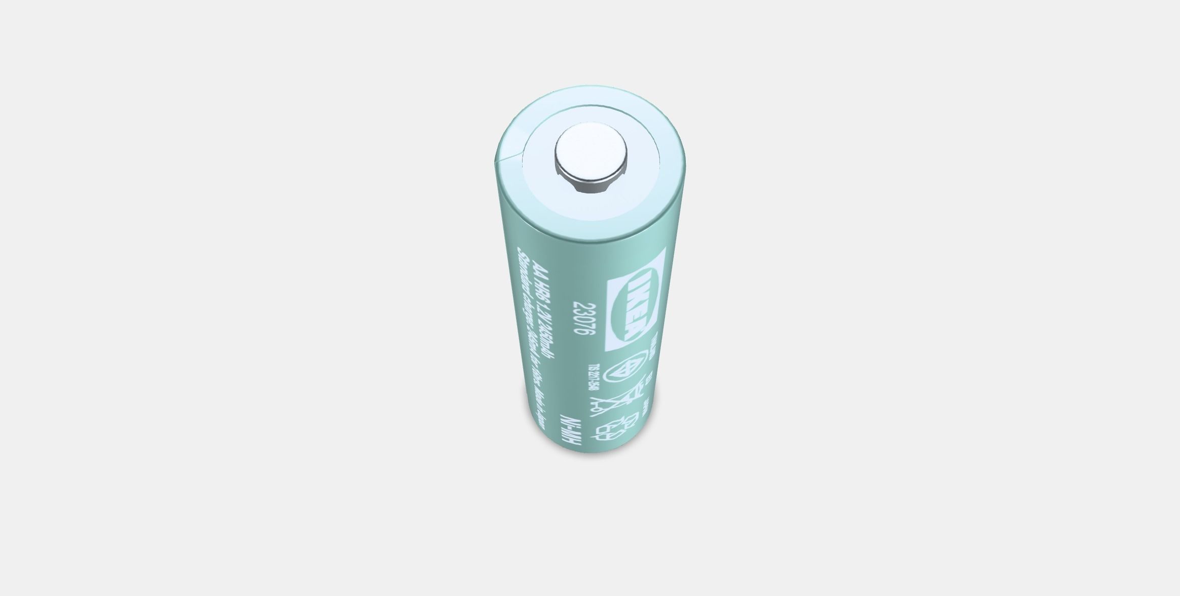 LADDA Rechargeable battery 1 Low-poly 3D model_3