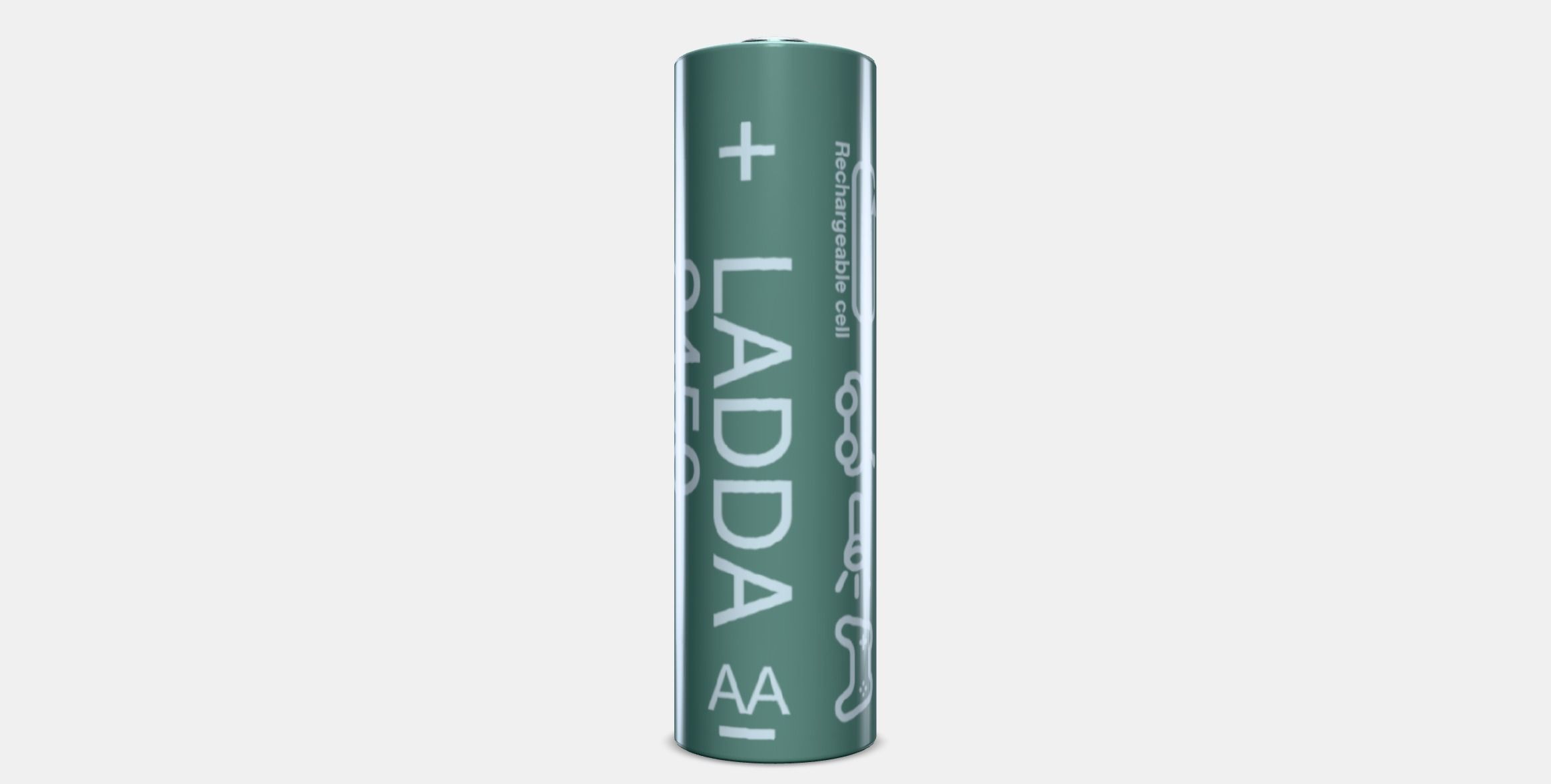 LADDA Rechargeable battery 1 Low-poly 3D model_9