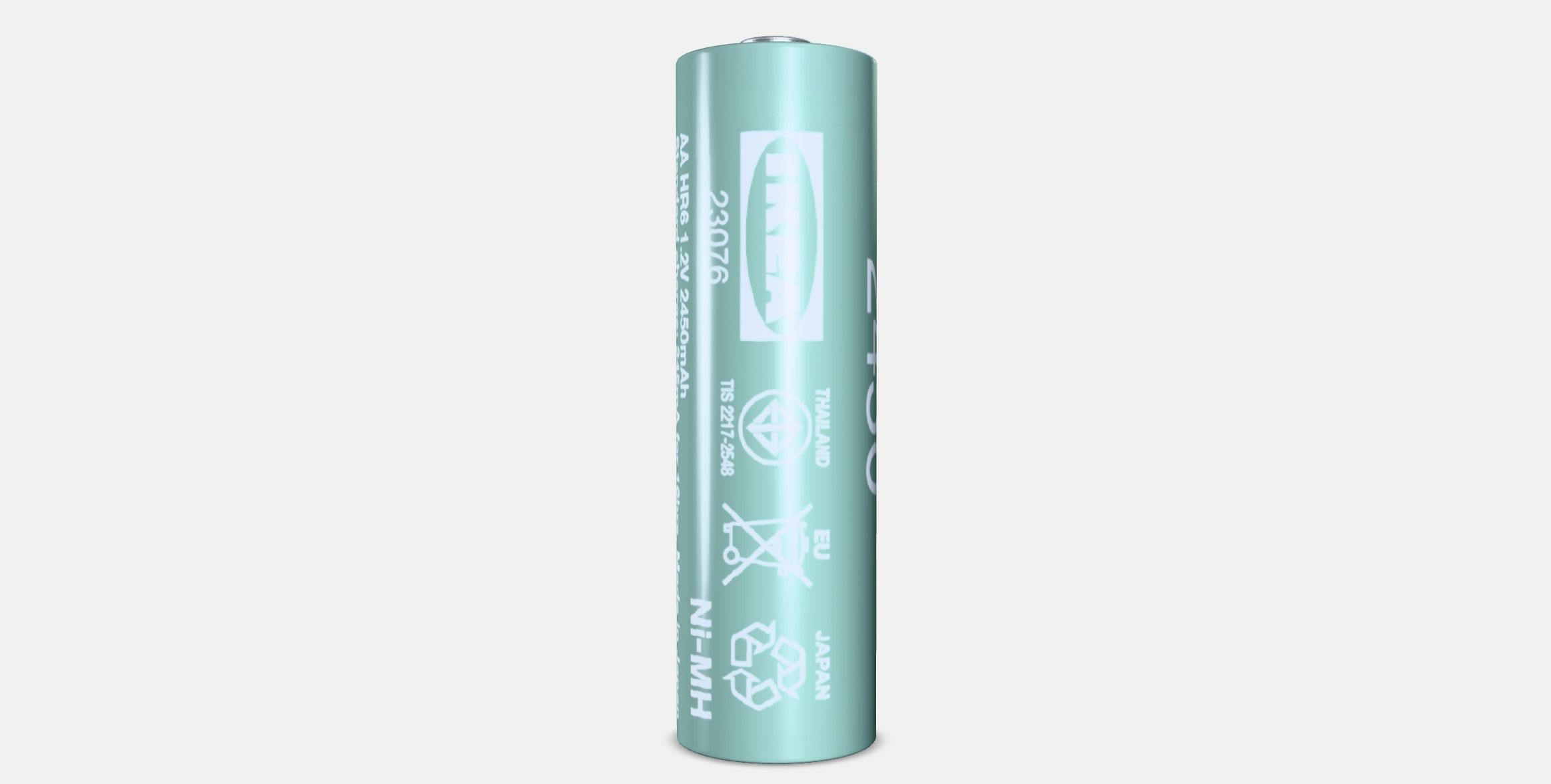LADDA Rechargeable battery 1 Low-poly 3D model_5