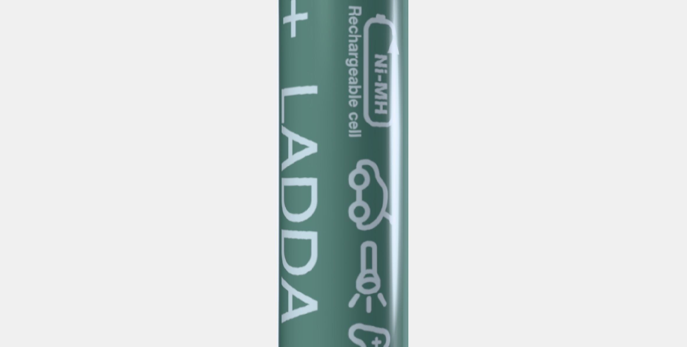 LADDA Rechargeable battery 1 Low-poly 3D model_12