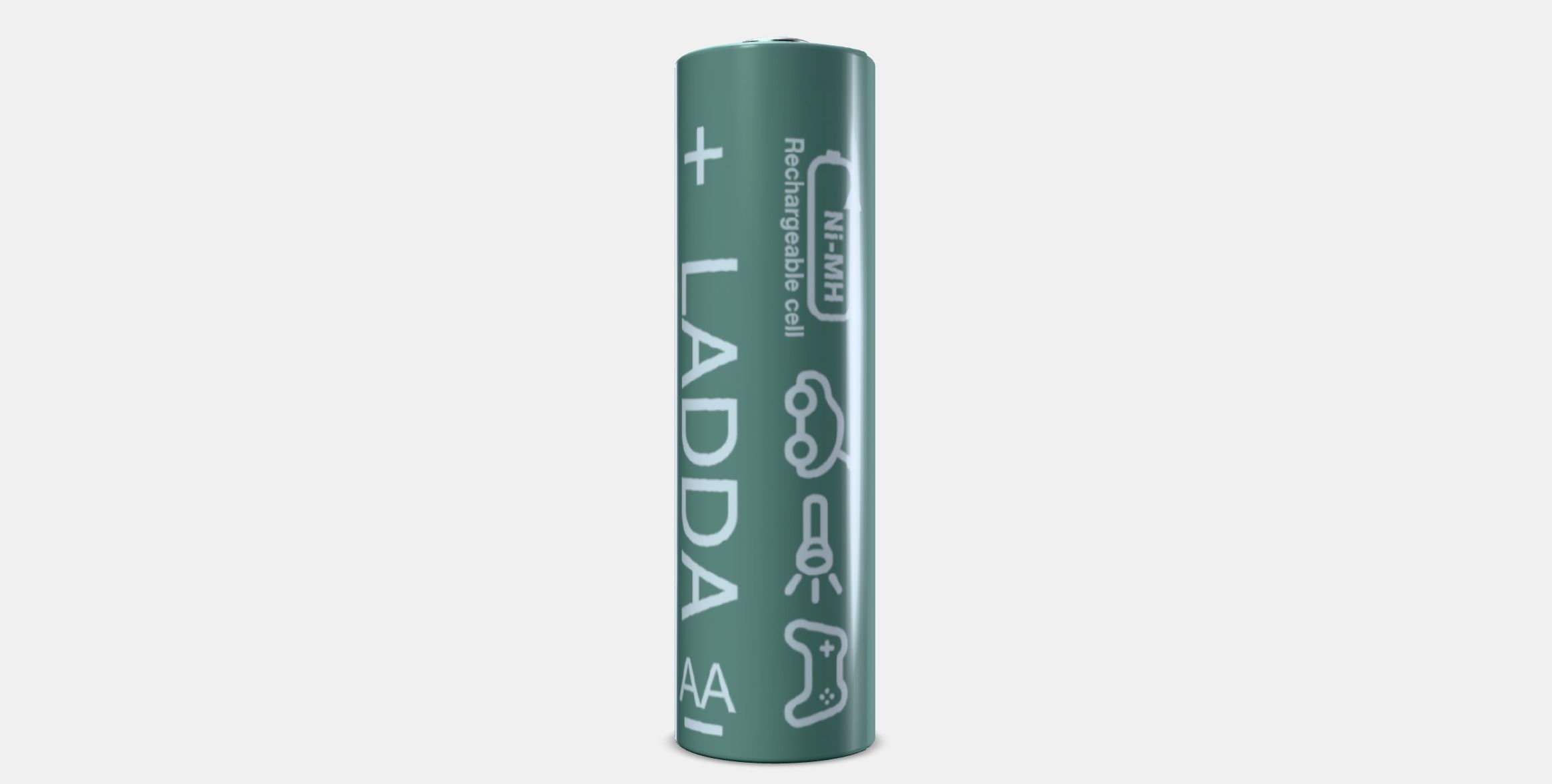 LADDA Rechargeable battery 1 Low-poly 3D model_11