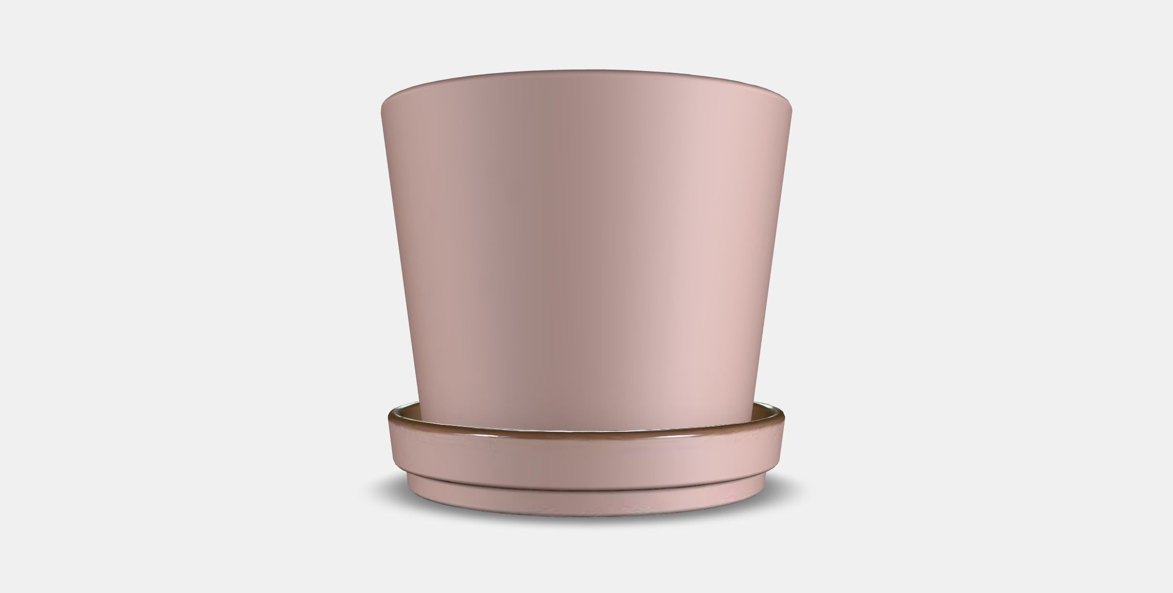 KLARBAR Plant pot with saucer Low-poly 3D model_14