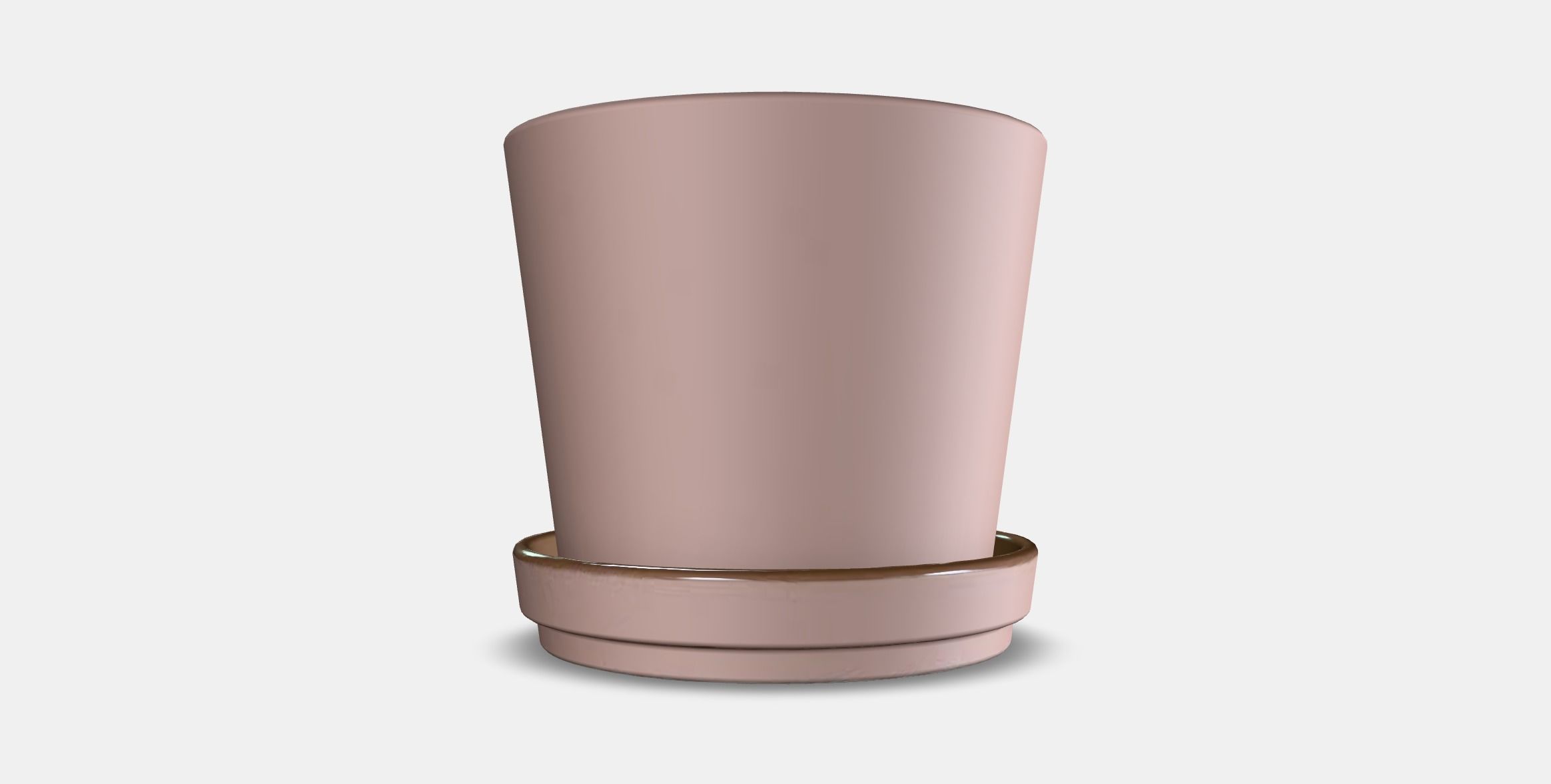 KLARBAR Plant pot with saucer Low-poly 3D model_16