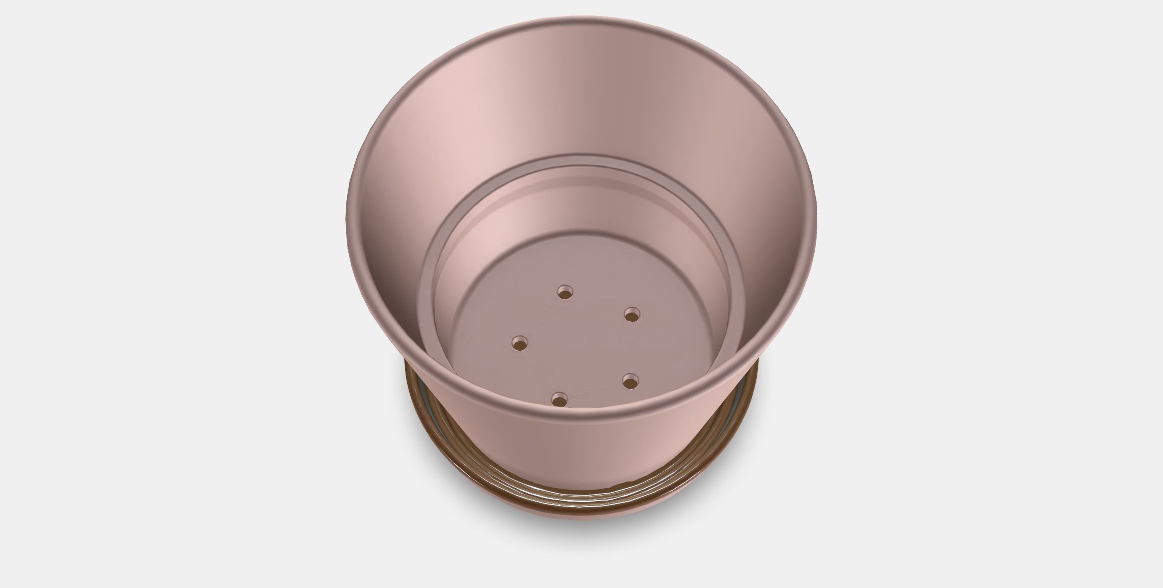 KLARBAR Plant pot with saucer Low-poly 3D model_5